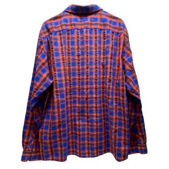 Mountain Hard Wear Button Up Men's XL Blue Red Plaid Cotton Blend Casual Shirt - Picture 4 of 11